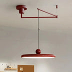 Suspension déportée à bras pivotant et disque LED laqué coloré