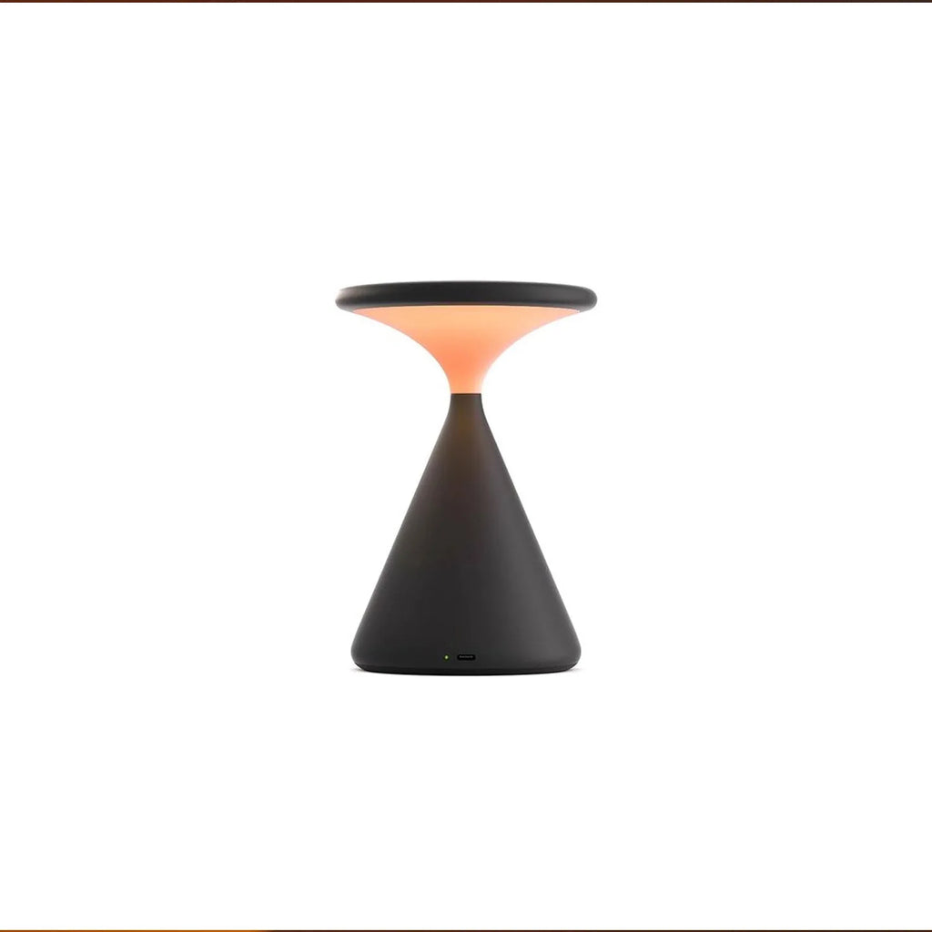 Lampe portable sans fil en forme de sablier, aluminium, 16 cm