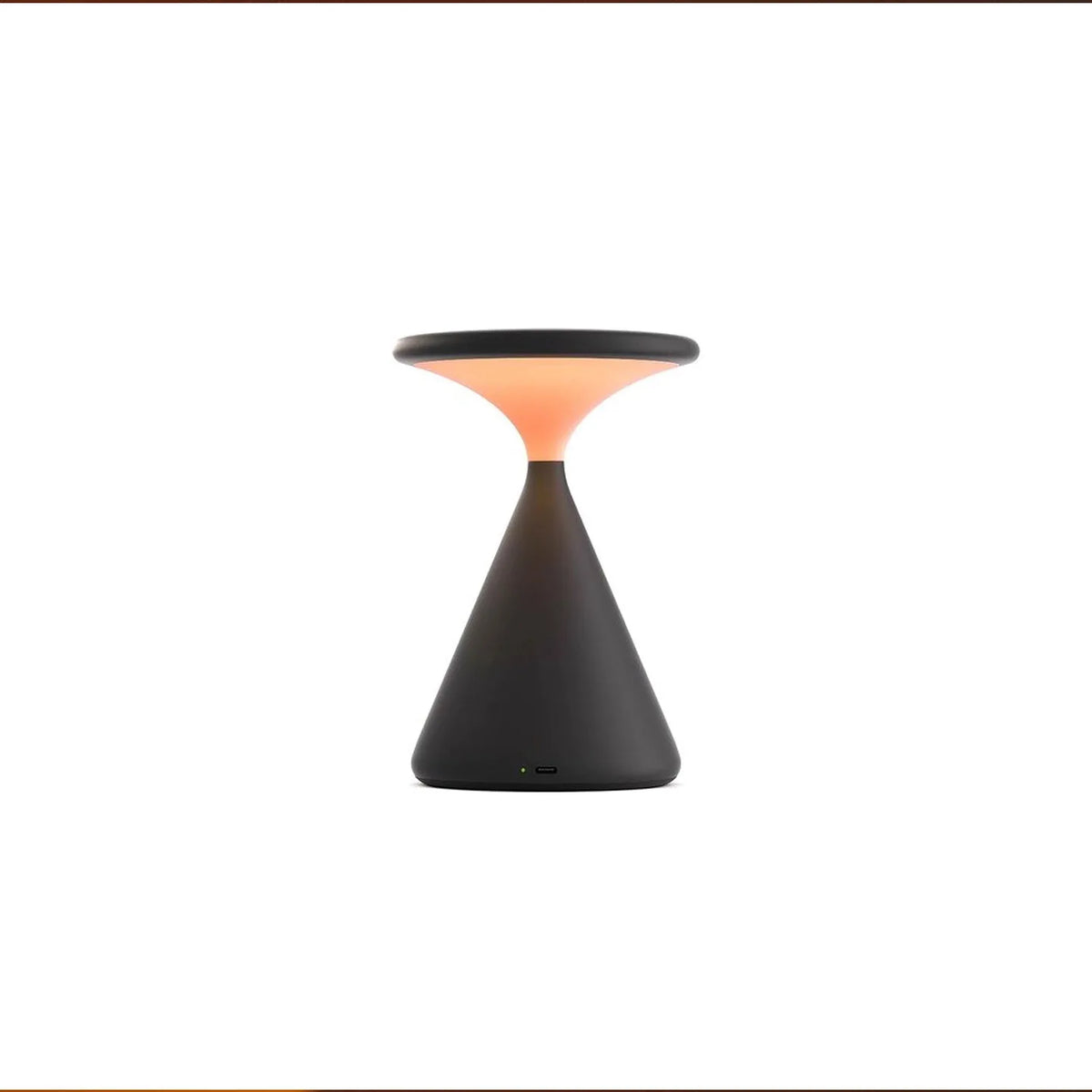 Lampe portable sans fil en forme de sablier, aluminium, 16 cm