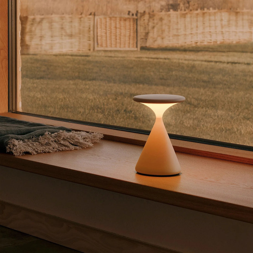 Lampe portable sans fil en forme de sablier, aluminium, 16 cm