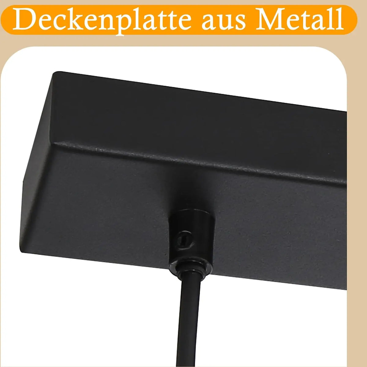 Suspension en verre ambré et coiffe effet bois, 1 ou 3 lumières
