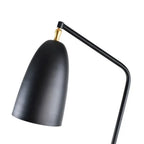 Lampadaire trépied à tête obus orientable, noir ou blanc, 133 cm