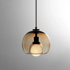 Suspension cloche en verre Ø 25 cm, 1 ou 3 lumières, ampoule fournie