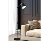 Lampadaire liseuse à tête orientable et finitions dorées, 3 coloris