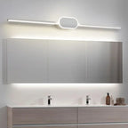 Applique murale LED pour miroir, barre fine à médaillon ovale