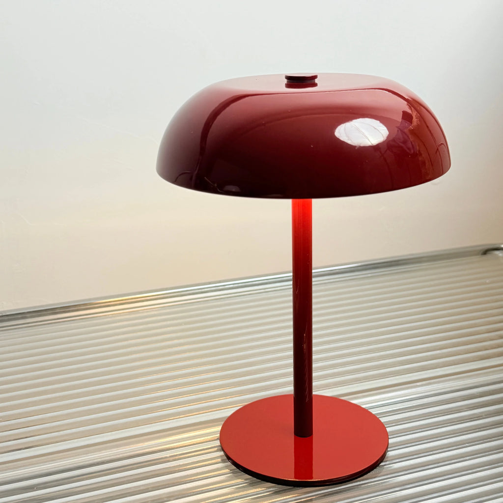 Lampe de table sans fil à chapeau dôme, cinq finitions laquées