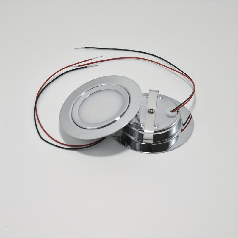 Spot LED encastrable chromé extra-plat Ø 72 mm, 12 V ou 24 V