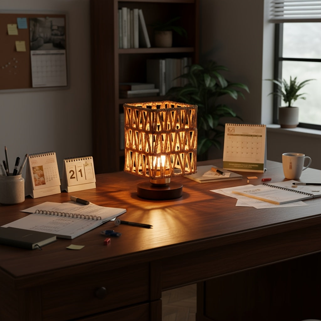 Une lanterne de corde pour bureau, salon ou chambre
