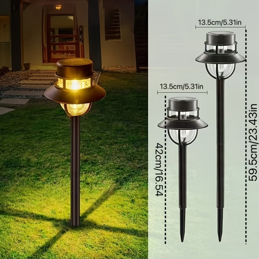 Lampe solaire lanterne rétro à filament LED, IP65, lot de 2 à 6