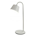 Lampe de table sans fil blanche à tête aimantée et col de cygne