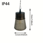 Suspension solaire d'extérieur effet cuivre, diffuseur ciselé, IP44