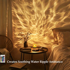Lampe d'ambiance vague d'eau Ø 8 cm, tactile et télécommande à pile