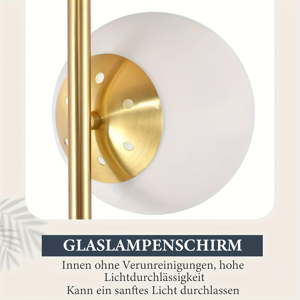 Lampe de chevet à deux globes en verre opalin, pied doré ou noir