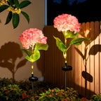 Lampe solaire fleur d'hortensia sur tige de 71 cm, 4 coloris