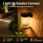 Applique solaire à abat-jour strié transparent, lot de 2 ou 4
