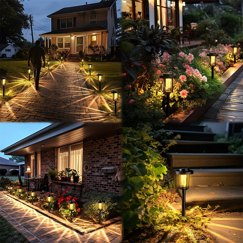 Lot de 6 lampes solaires de jardin rétro à filament, 59 cm
