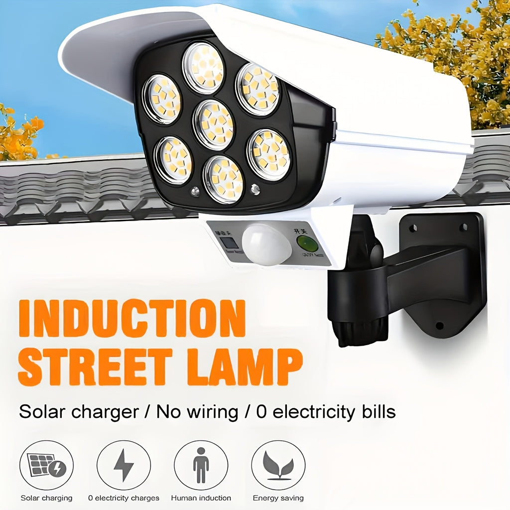 Projecteur solaire façon caméra de surveillance, 77 LED, lot de 2