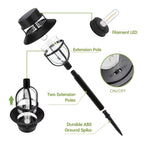Lampe solaire lanterne rétro à filament LED, IP65, lot de 2 à 6