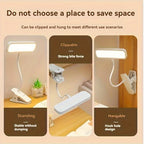 Lampe à pince rechargeable à tête rectangulaire, à poser ou fixer
