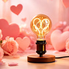 Ampoule LED filament en forme de cœur G95, culot E27, rétro