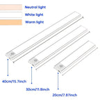 Lot de 2 lampes de placard LED à variateur, 3000K à 6000K, 30 ou 40 cm