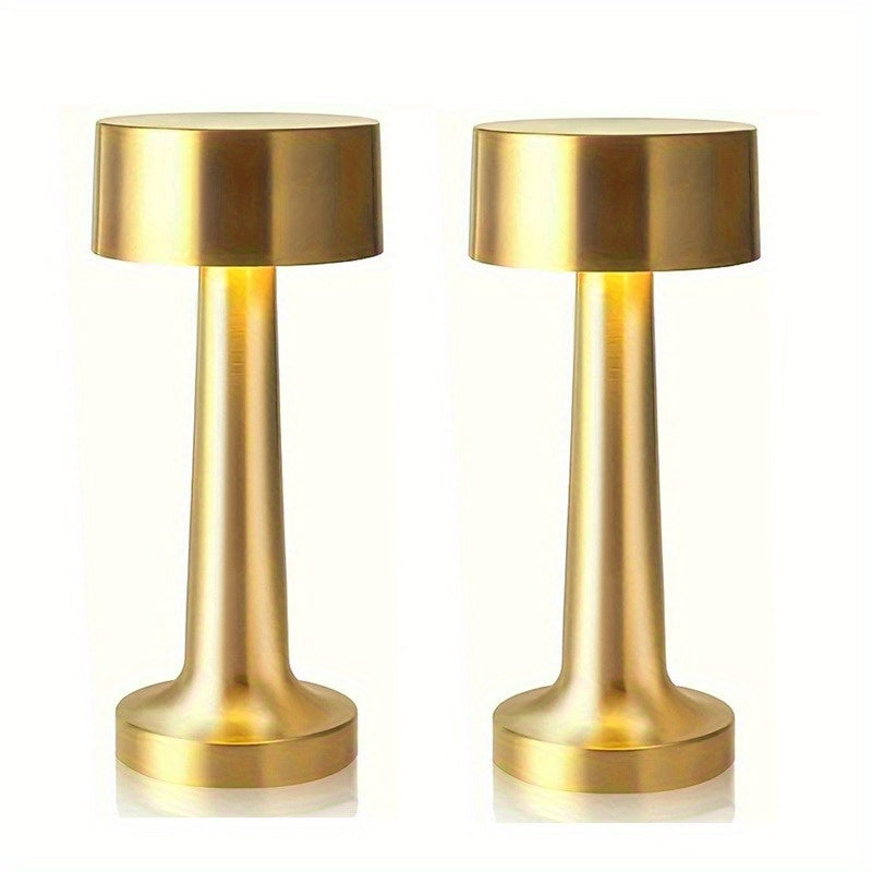 Lampe de table sans fil bistrot en métal, lot de 2 ou de 4