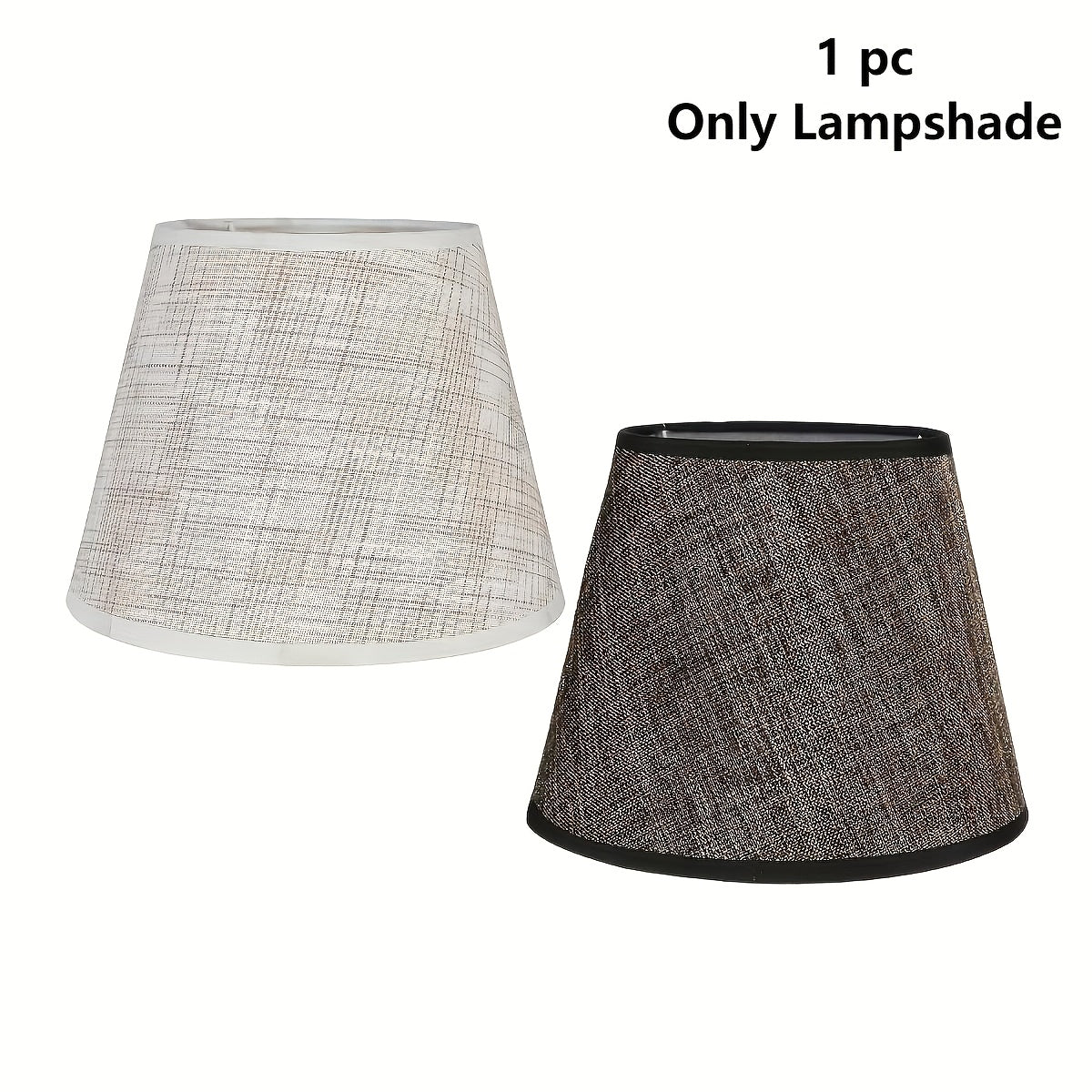 Abat-jour conique aspect lin chiné, beige ou gris foncé, Ø 22 cm