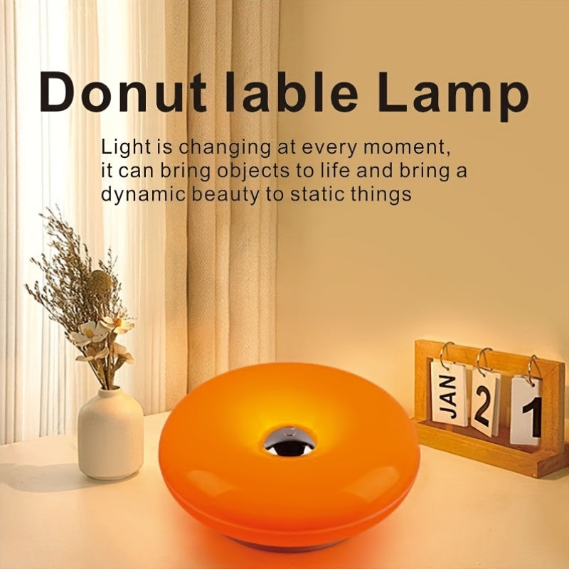 Lampe donut sans fil tactile, à poser ou à fixer au mur, 22 cm
