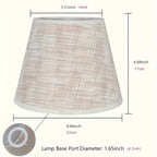 Abat-jour conique aspect lin chiné, beige ou gris foncé, Ø 22 cm