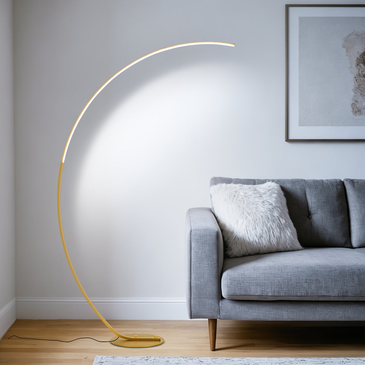 Lampadaire arc à bande LED et lumière réglable