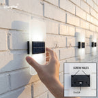 Applique murale solaire LED en acrylique, blanc chaud ou blanc froid