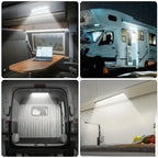 Lot de 3 barres LED à détecteur, 10 à 50 cm, blanc chaud ou froid