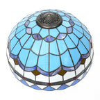 Verre de remplacement en vitrail méditerranéen bleu, Ø 40 cm