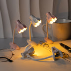 Lot de 2 mini lampes de lecture à pince en forme de fleur, à piles