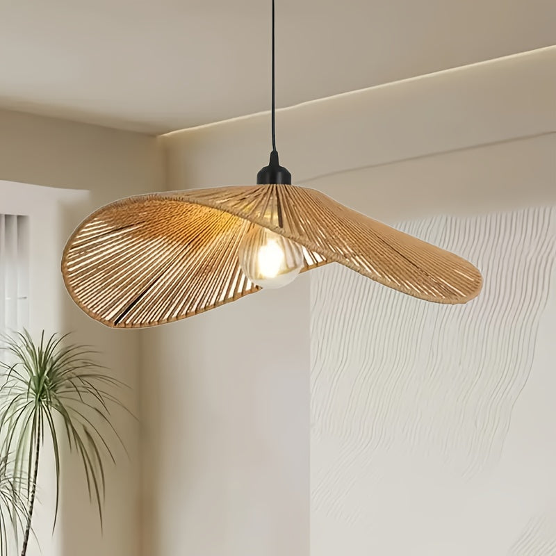 Suspension rotin en chapeau pour une déco bohème