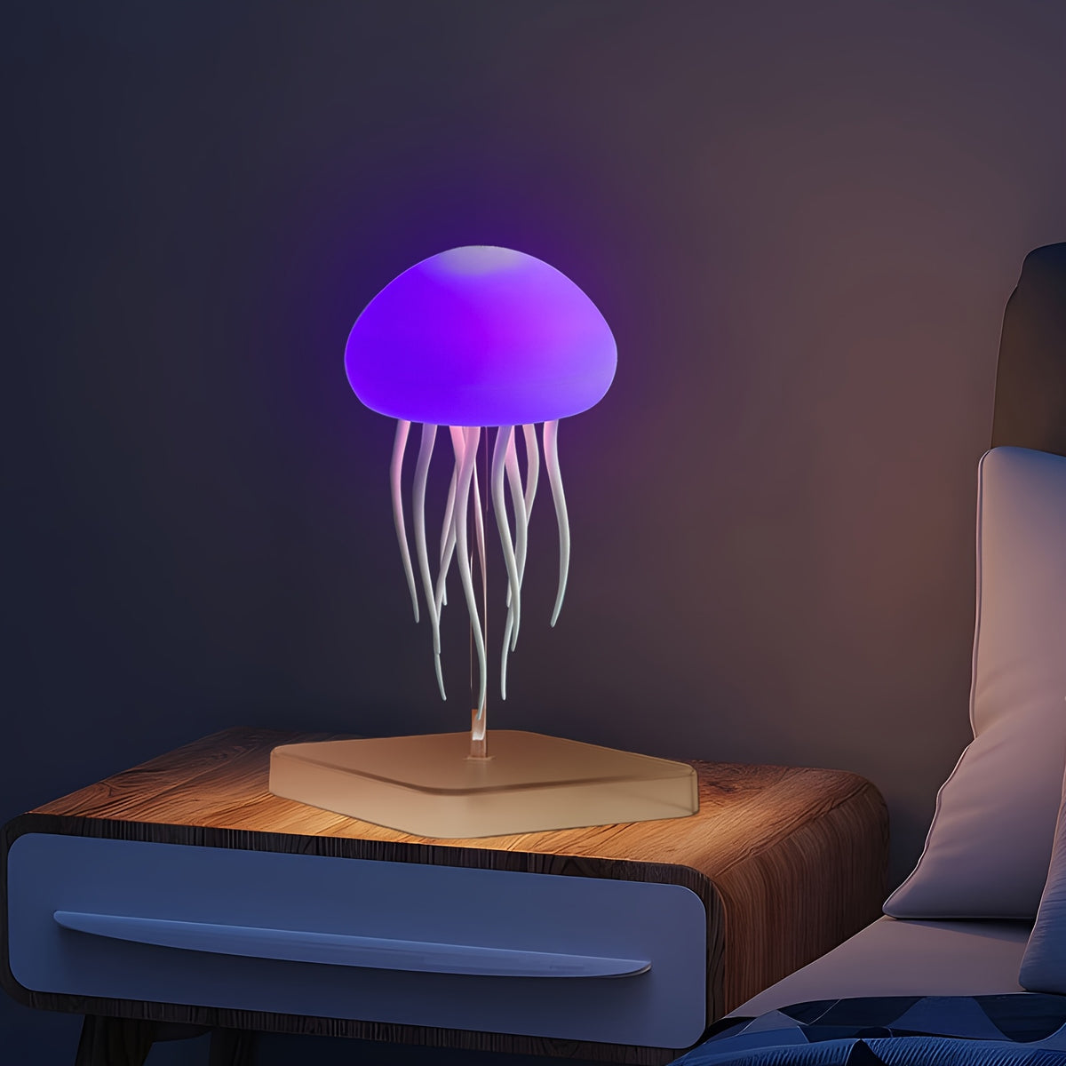 Lampe méduse sans fil RVB, télécommande et commande tactile