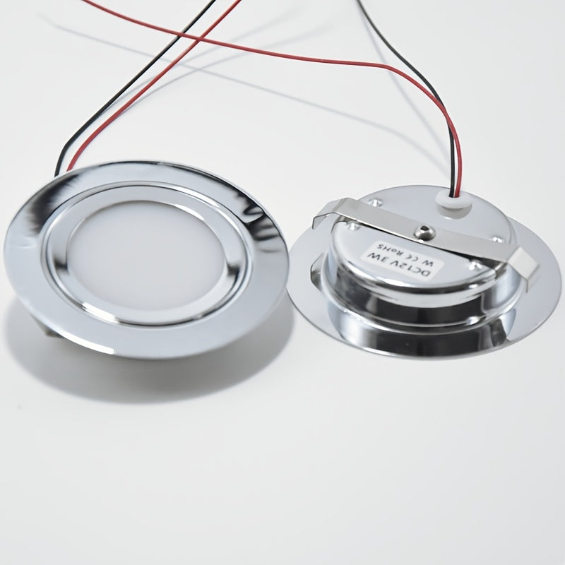 Spot LED encastrable chromé extra-plat Ø 72 mm, 12 V ou 24 V