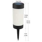 Lampe solaire cylindre opalin à piquet, 26,7 cm, lot de 2 ou 4