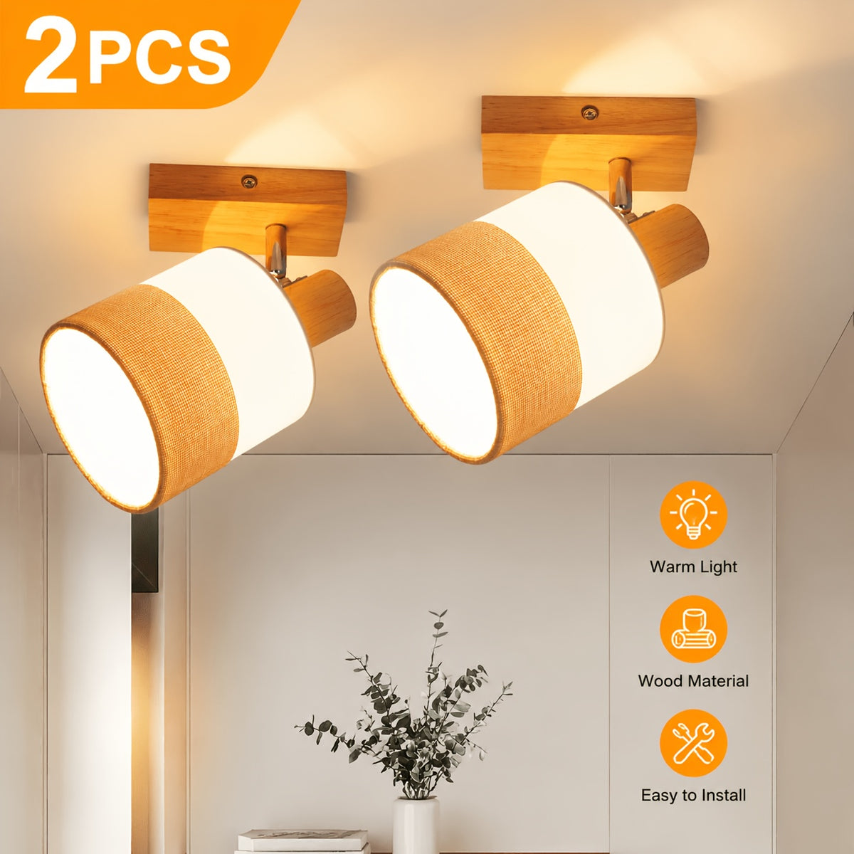 2PCS Orange / 1
