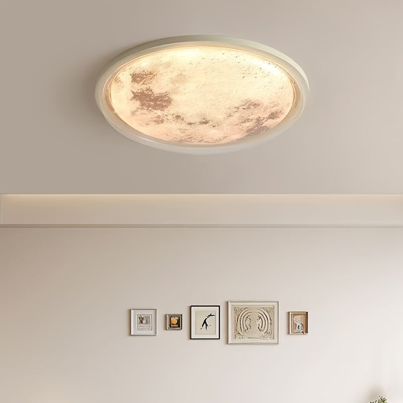 Plafonnier LED lune Ø 40 cm, télécommande, minuterie et mémoire