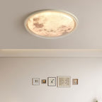 Plafonnier LED lune Ø 40 cm, télécommande, minuterie et mémoire