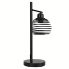 Lot de 2 lampes de chevet noires à cage spirale en métal, douille E27