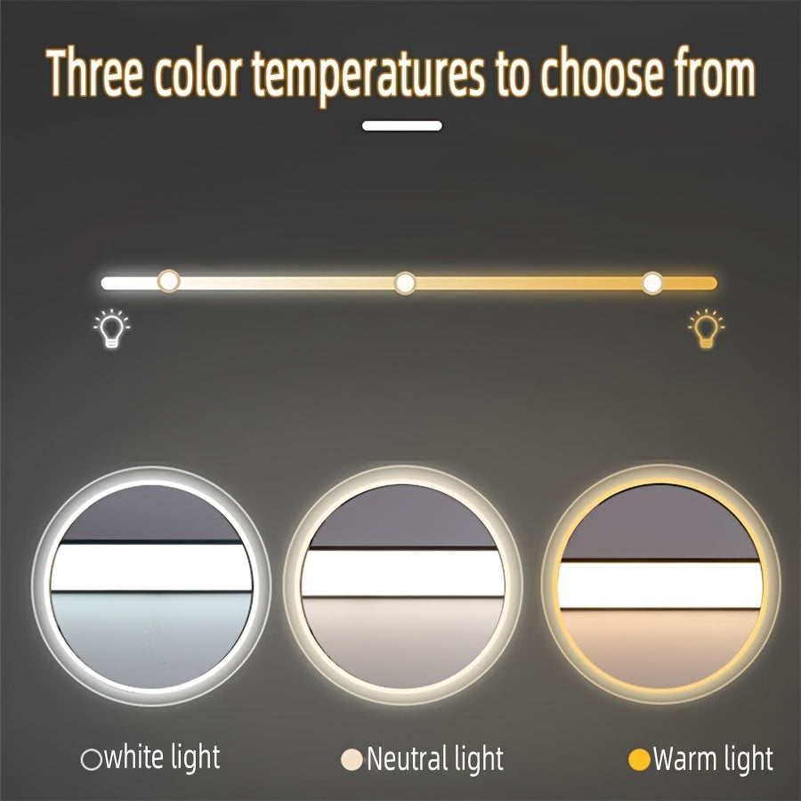 Lot de 3 réglettes LED ultra-fines 1,3 cm, trois teintes, 30 ou 40 cm