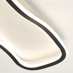 Plafonnier LED ondulé 40 W pour couloir, noir ou doré, 60 cm