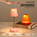Lampe gestuelle sans fil en cloche, RVB, blanc, orange ou rose