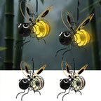 Suspension solaire abeille à crochet ressort, jaune et noire, IP44