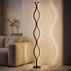 Lampadaire LED ondulé à perles effet cristal, alimenté par USB