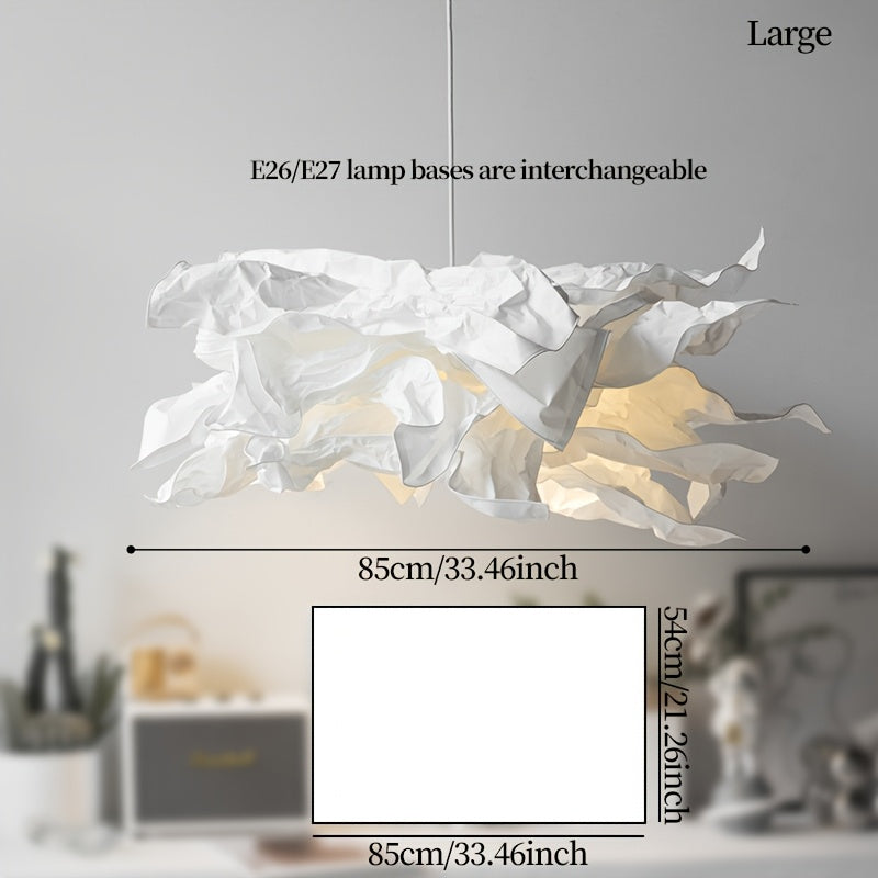 Abat-jour nuage en papier froissé, 3 tailles de 43 à 85 cm