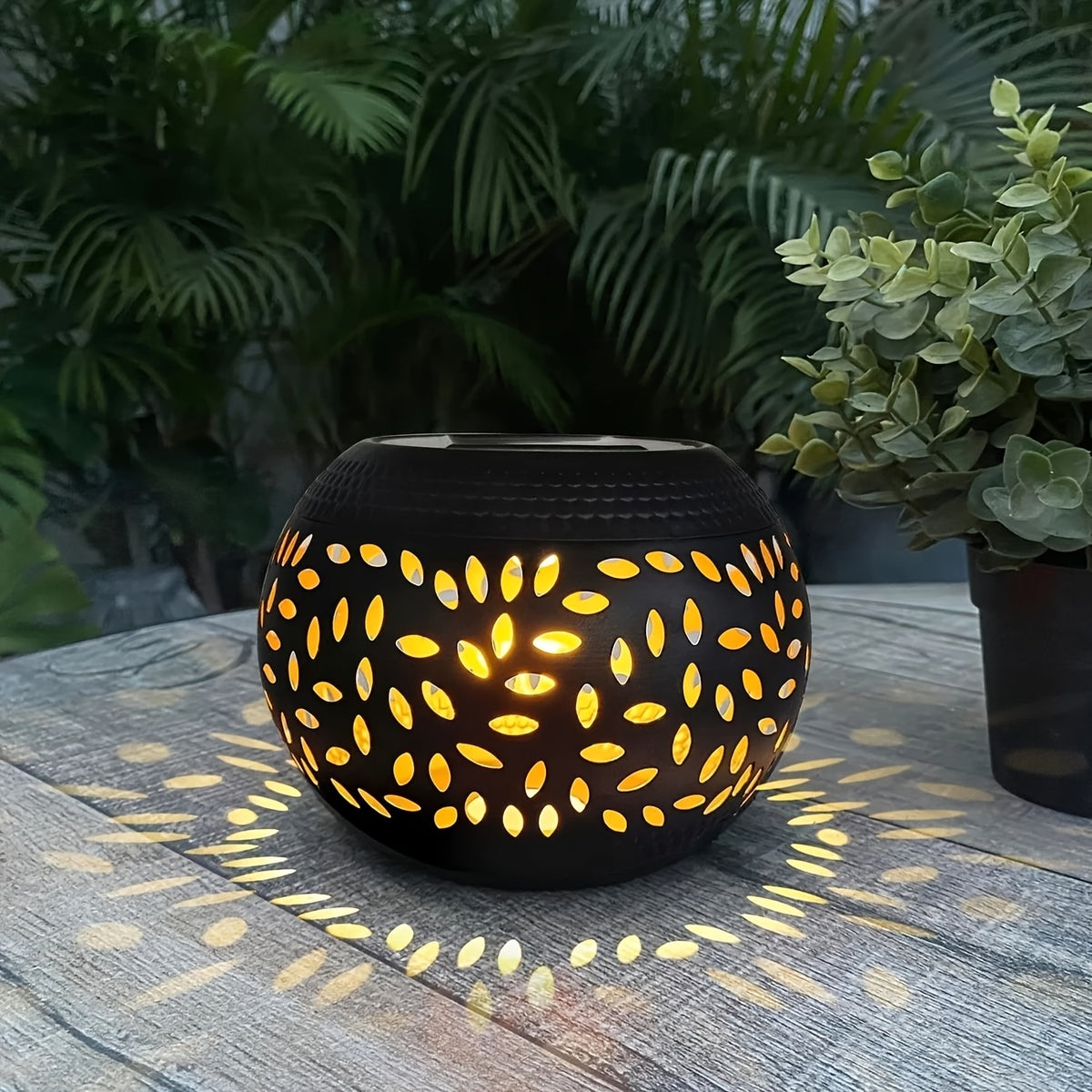 1pc - Lampe de Table Ronde Noire