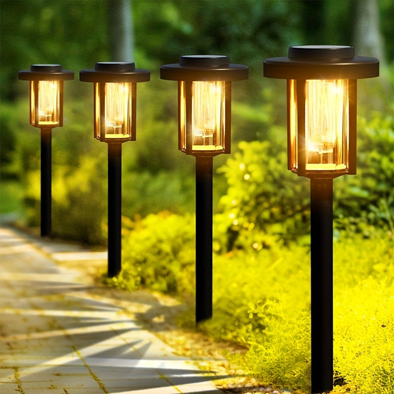 Lot de 6 lampes solaires de jardin rétro à filament, 59 cm